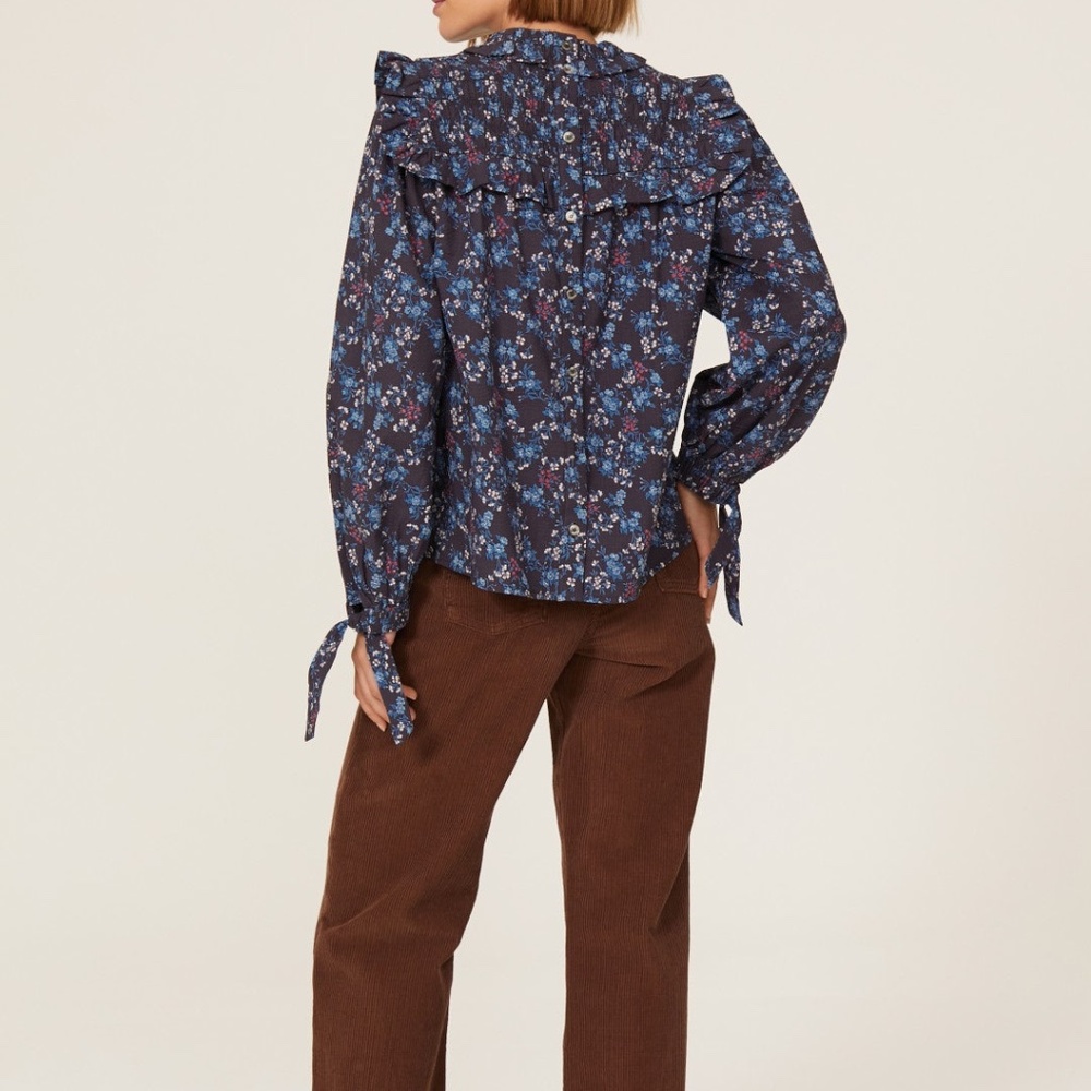 Sea New York Tilly Smocked Top, S - Picture 3 of 11